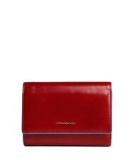 PIQUADRO BLUE SQUARE Ledergeldb&ouml;rse ROT - Brieftaschen Damen - 1