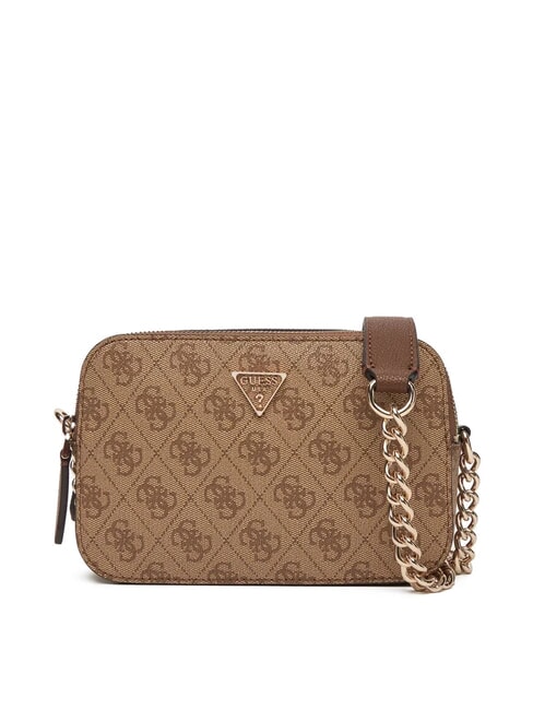 GUESS NOELLE 2 Schultertasche für Kamera Latte-Logo / braun - Damentaschen