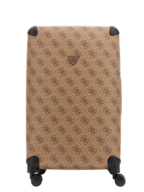 GUESS BERTA 28 Großer, ausziehbarer Wagen Latte-Logo / braun - Harte Trolleys