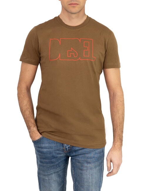 DIESEL T-DIEGOR Baumwoll-T-Shirt Kaffeelikör - Herren-T-Shirts