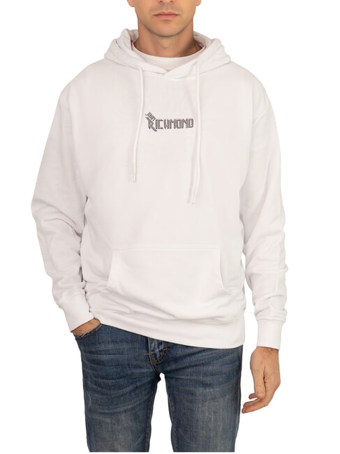 JOHN RICHMOND KANI Kapuzenpullover mit Tasche Weiss - Sweatshirts Herren