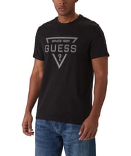 GUESS PAINTED TRIANGLE Kurzarm-T-Shirt in regul&auml;rer Passform - Herren-T-Shirts