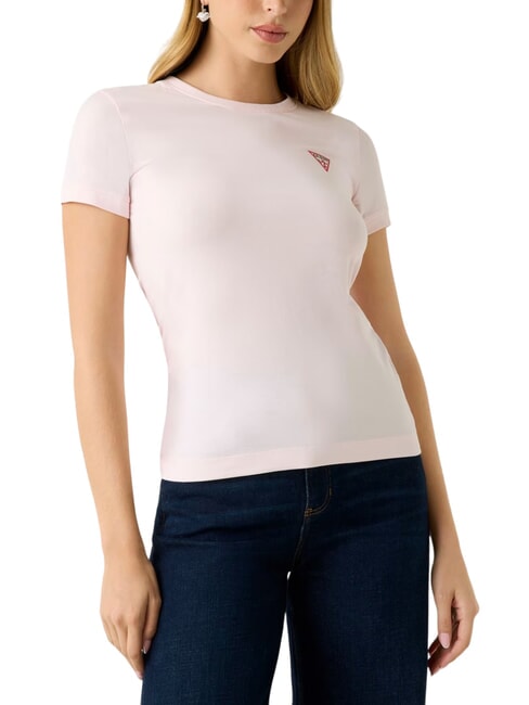 GUESS MINI TRIANGLE Schmal geschnittenes T-Shirt Zartrosa - T-Shirts und Tops für Damen