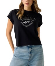 GUESS STARS T-Shirt mit Aufdruck und Nieten - T-Shirts und Tops f&uuml;r Damen