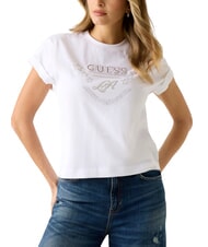 GUESS STARS T-Shirt mit Aufdruck und Nieten purwei&szlig; - T-Shirts und Tops f&uuml;r Damen - 1