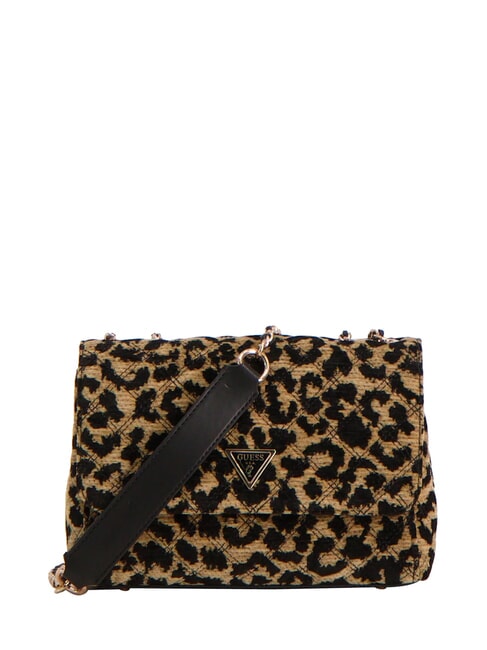 GUESS GIULLY Handtasche mit Tiermuster Leopard - Damentaschen