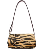 GUESS DOMITILLA Schultertasche, Leder Zebra - Damentaschen - 1