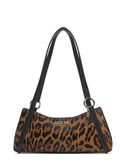 GUESS DOMITILLA Schultertasche aus St. Animalier-Leder Leopard - Damentaschen