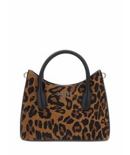 GUESS DOMITILLA Handtasche aus St. Animalier-Leder Leopard - Damentaschen - 1