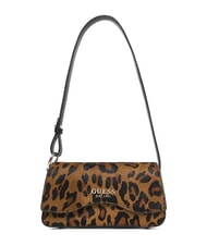 GUESS DOMITILLA Schultertasche aus St. Animalier-Leder Leopard - Damentaschen - 1