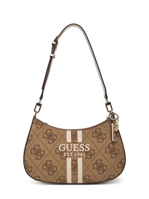 GUESS NOELLE Logo-Schultertasche mit Aufdruck MILCH-LOGO - Damentaschen