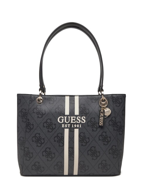 GUESS NOELLE Bedruckte Schultertasche Kohle - Damentaschen