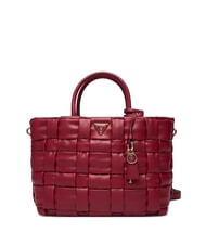 GUESS MARION Gewebte Handtasche mit Schulterriemen ROT - Damentaschen - 1
