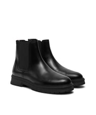 TOMMY HILFIGER HILFIGER ABRASIV WAR Chelsea-Stiefeletten aus Leder Schwarz - Herrenschuhe - 1