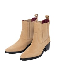 TOMMY HILFIGER TH SUEDE COWBOY Wildleder-Stiefeletten im Texan-Stil - Damenschuhe