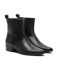 TOMMY HILFIGER TH  Stiefeletten aus Leder Schwarz - Damenschuhe - 1