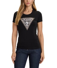 GUESS SS CN TRIANGLE PYTHON  jetbla - T-Shirts und Tops f&uuml;r Damen - 1