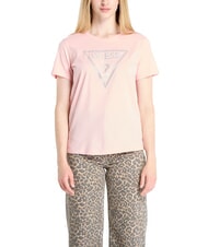 GUESS SS CN KRYSTAL TRIANGLE Kurzarm-T-Shirt mit Nieten und Strass - T-Shirts und Tops f&uuml;r Damen