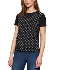 GUESS ALLOVER Baumwoll-T-Shirt jetbla - T-Shirts und Tops f&uuml;r Damen - 1