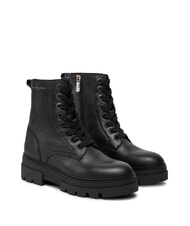 TOMMY HILFIGER BICOLOR Schn&uuml;rstiefel aus Leder Schwarz - Damenschuhe - 1