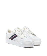 TOMMY HILFIGER STRIPES PLATFORM High-Top-Sneaker aus Leder - Damenschuhe