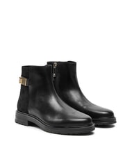 TOMMY HILFIGER TH Niedrige Stiefeletten aus Wildleder und Leder Schwarz - Damenschuhe - 1