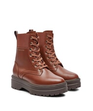 TOMMY HILFIGER TH ELASTIC RIB LACEUP Schn&uuml;rstiefel aus Leder - Damenschuhe