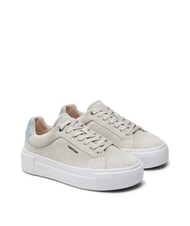 CALVIN KLEIN FLATFORM CUP LACE UP Sneaker aus Wildleder Beige - Damenschuhe - 1