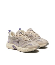 CALVIN KLEIN RETRO TENNIS Sneakers aus Mesh und Wildleder - Damenschuhe