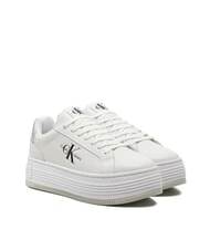 CALVIN KLEIN BOLD LOW LACE Plateau-Sneaker aus Leder Wei&szlig; - Damenschuhe - 1