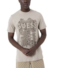 GUESS FLOCK Kurzarm-T-Shirt in regul&auml;rer Passform - Herren-T-Shirts