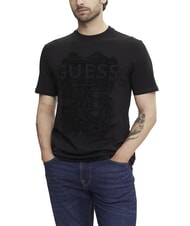 GUESS FLOCK Kurzarm-T-Shirt in regul&auml;rer Passform - Herren-T-Shirts