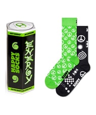 HAPPY SOCKS ENERGY DRINK Geschenkbox mit 2 Paar Socken Gr&uuml;n - Herrensocken/Herrenstr&uuml;mpfe - 1