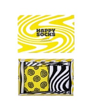 HAPPY SOCKS ZIG ZAG Geschenkbox mit 2 Paar Socken Gelb - Herrensocken/Herrenstr&uuml;mpfe - 1