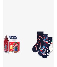 HAPPY SOCKS HOLIDAY KIDS Geschenkbox mit 3 Paar Socken - Unisex-Socken