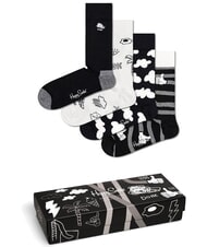 HAPPY SOCKS BLACK AND WHITE Geschenkset mit 4 Paar Socken 9100 - Herrensocken/Herrenstr&uuml;mpfe - 1