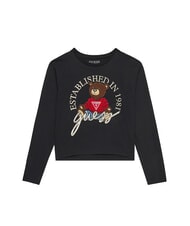 GUESS KIDS Lang&auml;rmeliges T-Shirt mit Teddyb&auml;r jetbla - Kinder-T-Shirt - 1