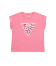 GUESS KIDS Kurz&auml;rmeliges T-Shirt mit Pailletten Gelee-Rosa - Kinder-T-Shirt - 1