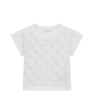 GUESS KIDS Kurz&auml;rmeliges T-Shirt mit Strass-Logo - Kinder-T-Shirt
