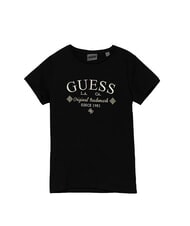 GUESS KIDS MINI ME Kurzarm-T-Shirt f&uuml;r M&auml;dchen mit Stickerei jetbla - Kinder-T-Shirt - 1