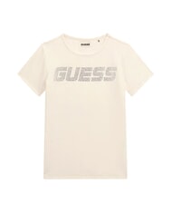 GUESS KIDS MINI ME Kurzarm-T-Shirt f&uuml;r M&auml;dchen mit Strasssteinen Meersalz - Kinder-T-Shirt - 1