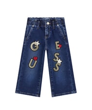 GUESS KIDS MINI ME M&auml;dchenjeans mit Strassapplikationen gl&auml;nzende Buchstaben Baby w - Kinderhosen - 1