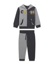 GUESS KIDS MINI ME Baby-Trainingsanzug-Set mit Sweatshirt und Hose Grautonkombination - Trainingsanz&uuml;ge f&uuml;r Kinder - 1
