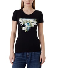 GUESS CAMELIA TRIANGLE Kurz&auml;rmeliges T-Shirt mit Aufdruck und Applikationen jetbla - T-Shirts und Tops f&uuml;r Damen - 1
