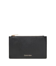 CALVIN KLEIN EMBOSSED LOGO Flacher Kartenhalter schwarz/ger&ouml;stete Kokosnuss - Brieftaschen Damen - 1