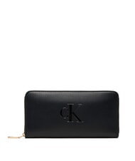 CALVIN KLEIN BOLD MONOGRAM Rei&szlig;verschluss-Geldb&ouml;rse auf Schwarz - Brieftaschen Damen - 1