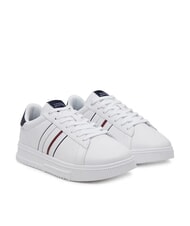 TOMMY HILFIGER MODERN CUPSOLE STRIPES Ledersneakers Wei&szlig; - Herrenschuhe - 1