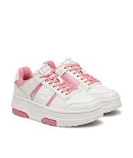 TOMMY HILFIGER TH BROOKLYN Plateau-Sneaker aus Leder Preppy-Rosa - Damenschuhe - 1