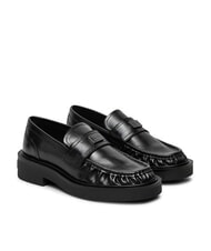 TOMMY HILFIGER TJW ORIGIN LOAFER Damen-Ledermokassins Schwarz - Damenschuhe - 1