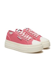 TOMMY HILFIGER TJW FOXING Plateau-Sneaker aus Stoff Preppy-Rosa - Damenschuhe - 1